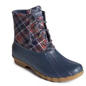 Sperry Saltwater Wool Plaid Duck Boot -- New